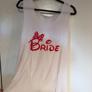 Disney Bride Tanks w/ bow